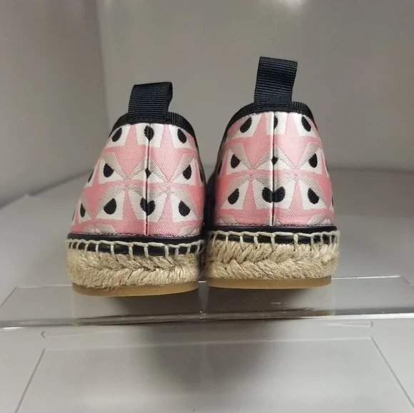 FENDI JUNIA PRINTED JACQUARD ESPADRILLES SHOES - Picture 9 of 9